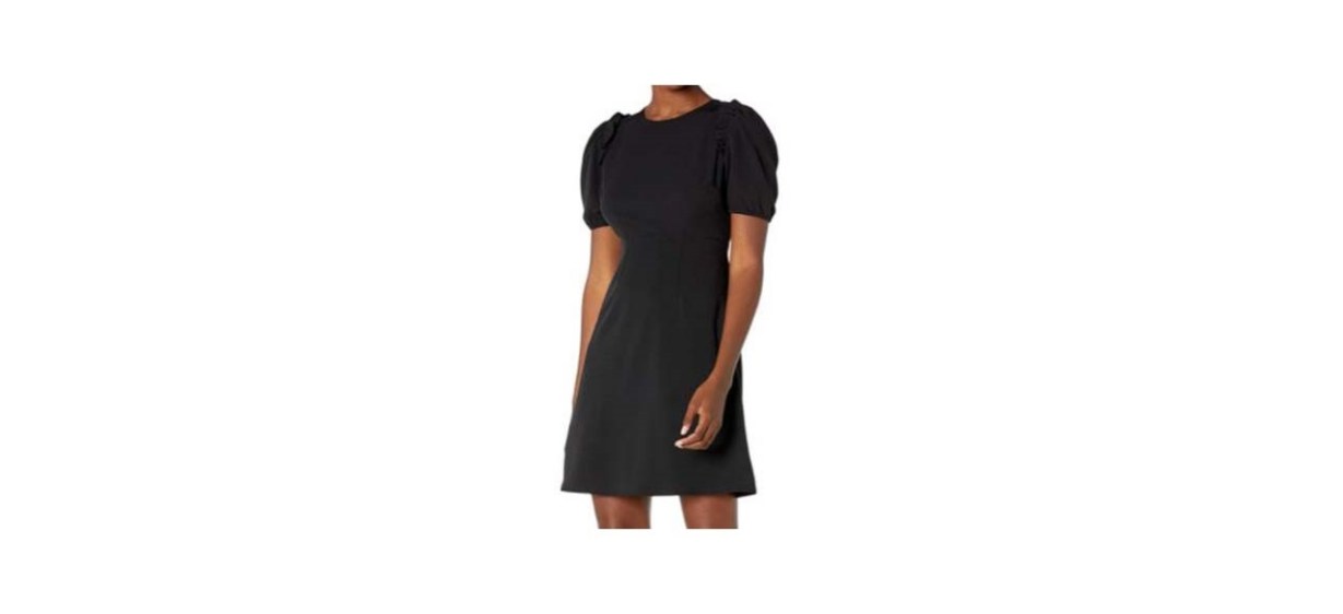 Lark &amp; Ro Women's Florence Puff Half Sleeve Empire Waist Fit and Flare Dress