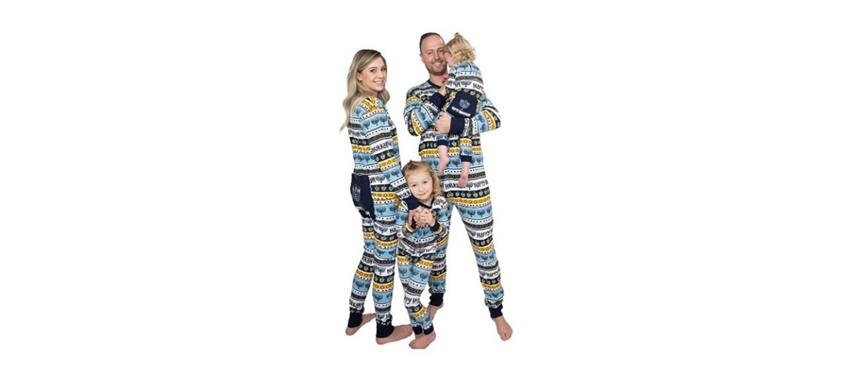 Lazy One Flapjack Onesie Matching Hanukkah Pajamas