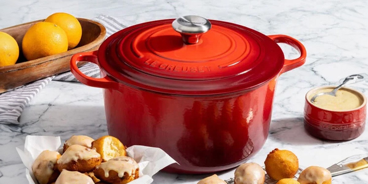 Le Creuset red Dutch oven
