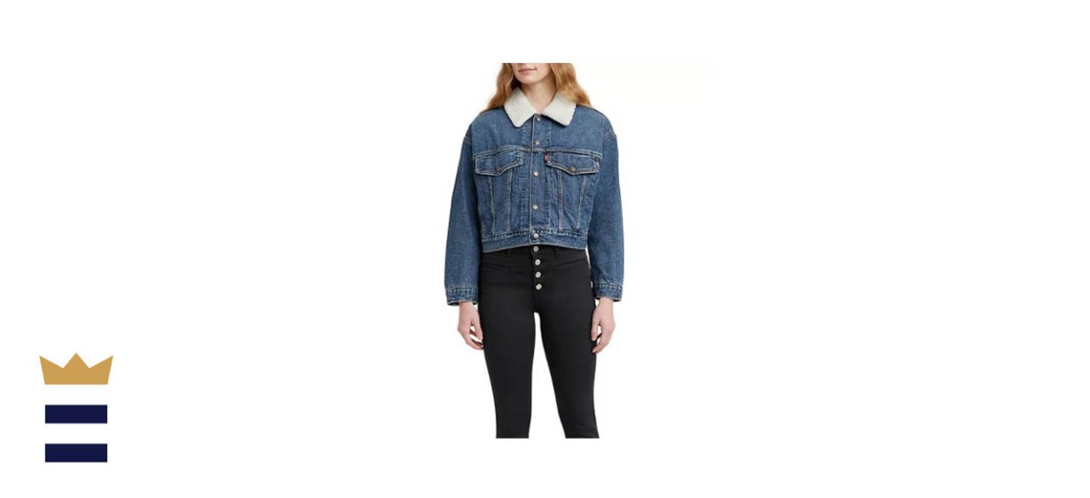 Levi’s Cropped Sherpa Collar Trucker Jacket