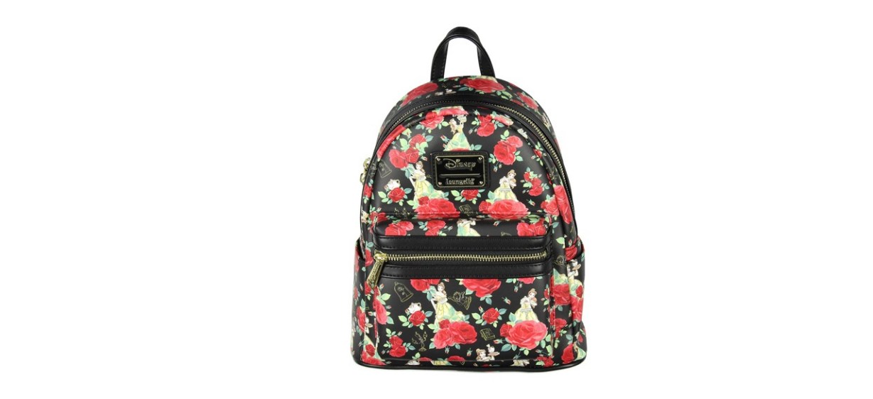 Loungefly Disney Beauty and the Beast Belle Roses Mini Backpack