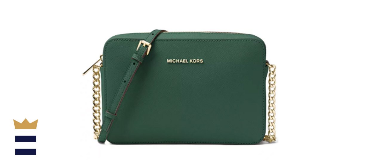 MICHAEL Michael Kors Jet Set East West Crossgrain Leather Crossbody