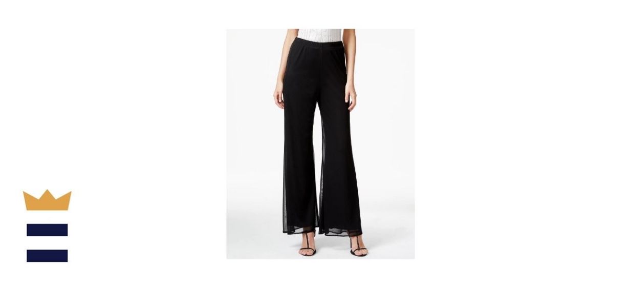 MSK Mesh Wide-Leg Dress Pant