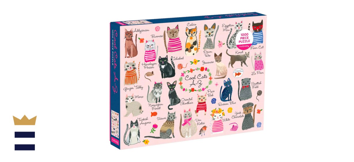 Mudpuppy Cool Cats A-Z 1,000-Piece Jigsaw Puzzle