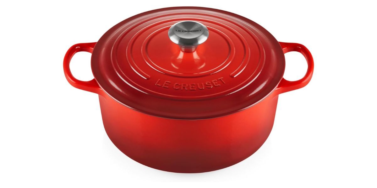 Le Creuset Enameled Cast Iron Signature Round Dutch Oven, 5.5 qt., Cerise