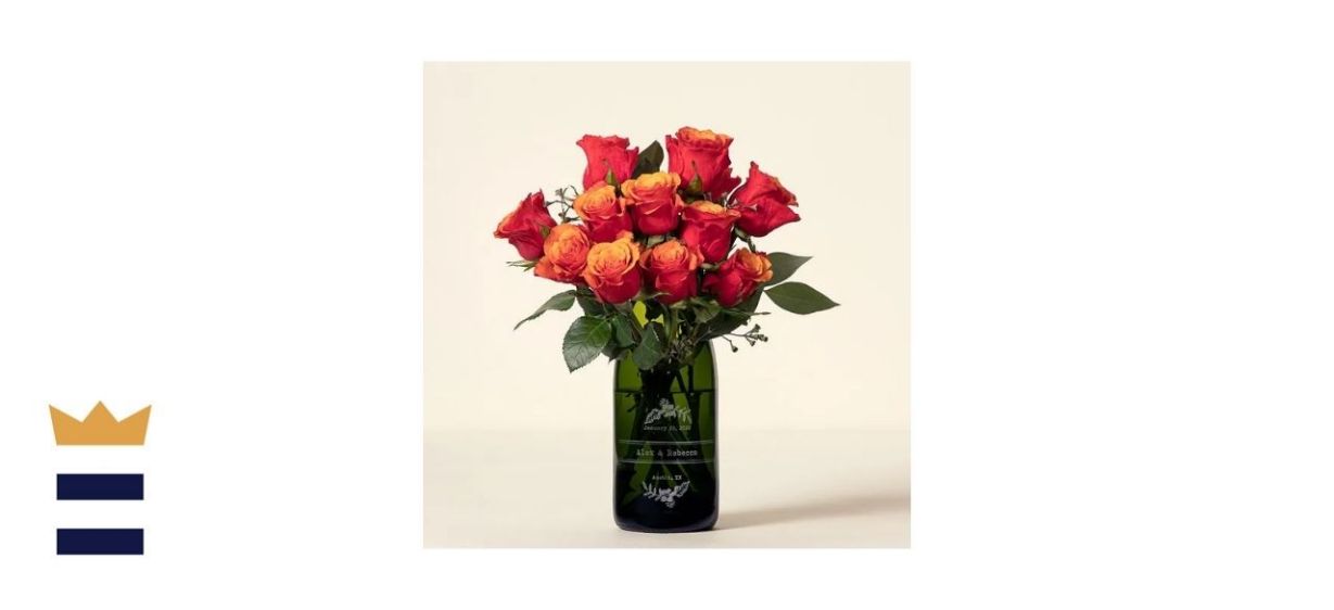 Personalized Champagne Wedding Vase