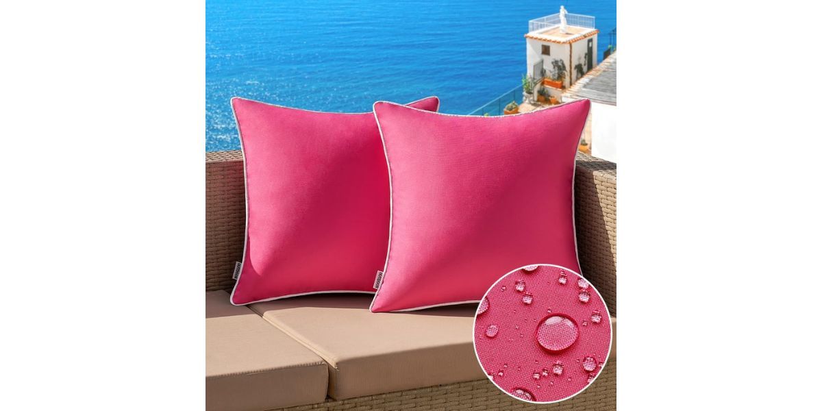 MIULEE Pack of 2 Outdoor Waterproof Pillow Covers