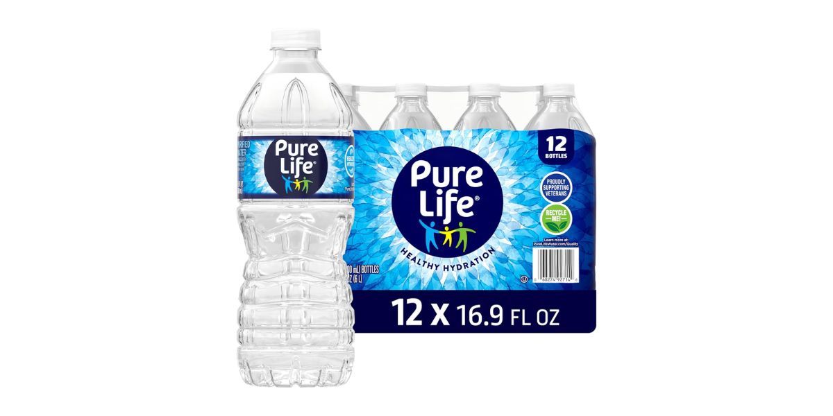 Pure Life Purified Water Bottles, 12 Pack