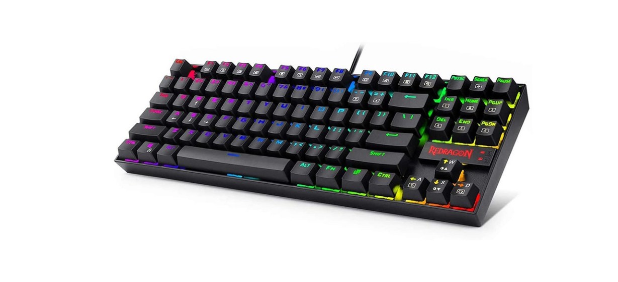 Redragon K552 Mechanical 87-Key Tenkeyless Backlit RGB Gaming Keyboard