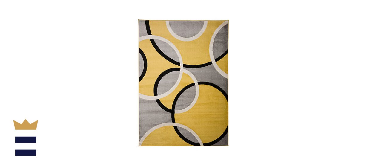 Rugshop Contemporary Abstract Circles Area Rug