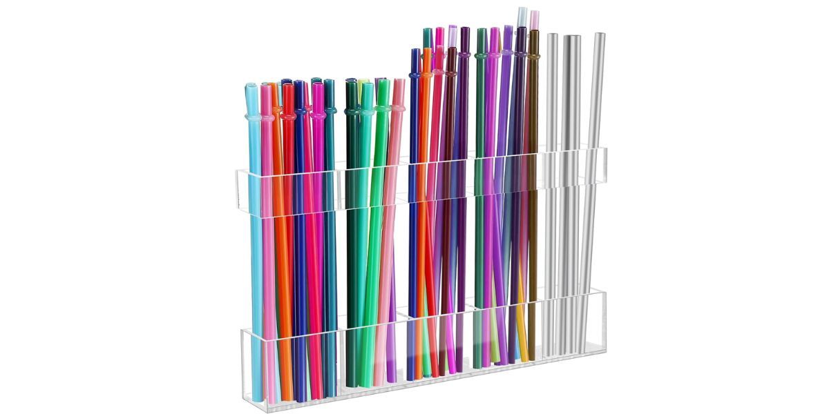 9.5” Large Acrylic Straw Holder 