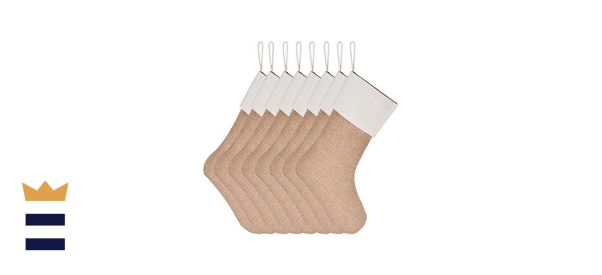 Sunshane Burlap Christmas Stockings 