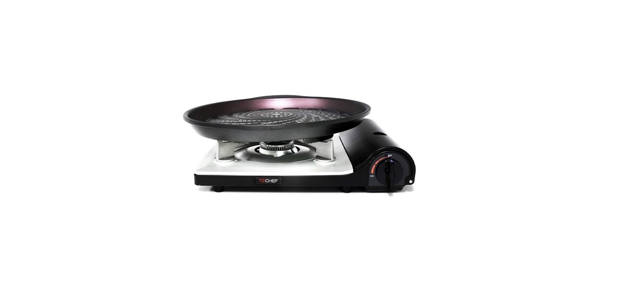 TECHEF Stovetop Korean BBQ Nonstick Grill Pan with Agni Portable