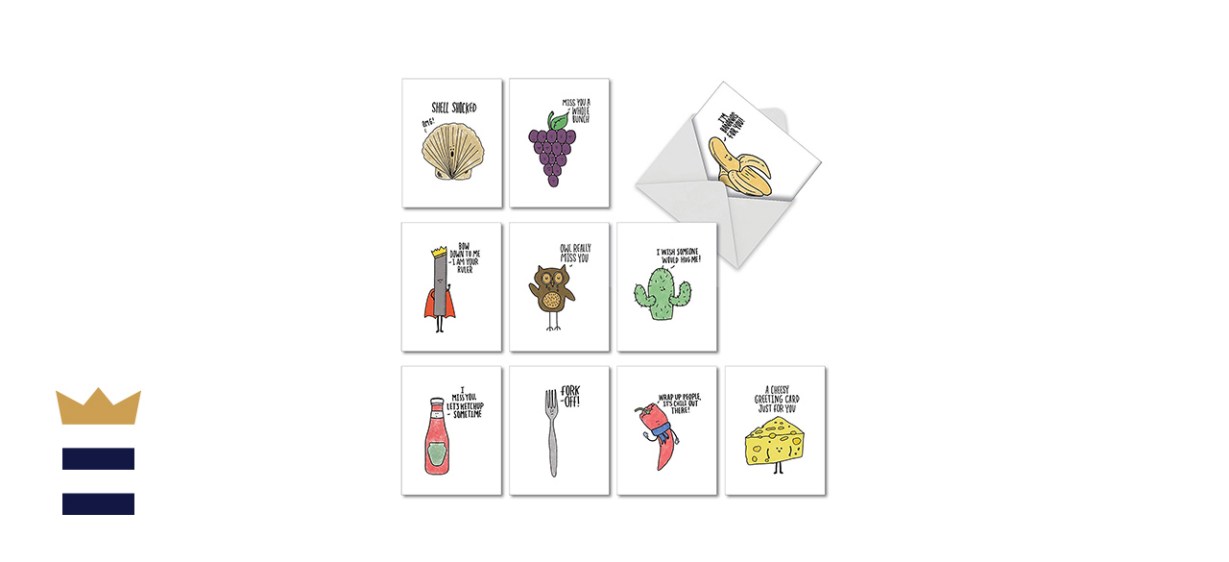 The Best Card Company Fun Puns Blank Note Cards