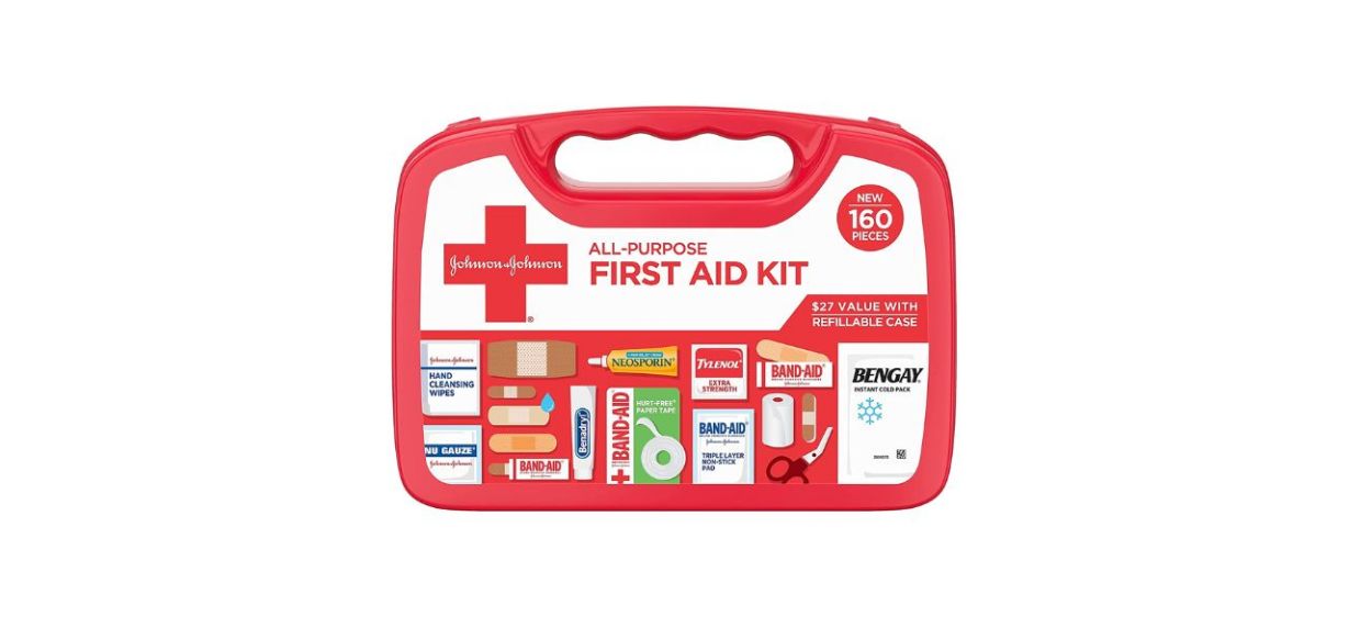Johnson & Johnson All-Purpose Portable Compact Emergency First-Aid Kit Johnson & Johnson All-Purpose Portable Compact Emergency First-Aid Kit