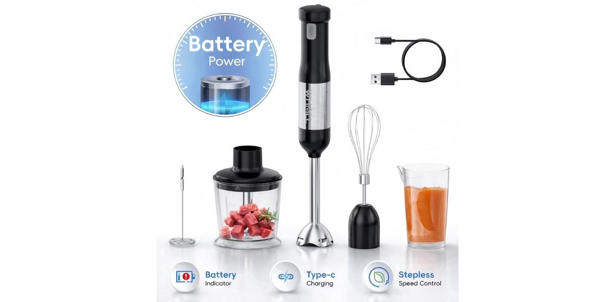 WHALL Cordless Immersion Blender