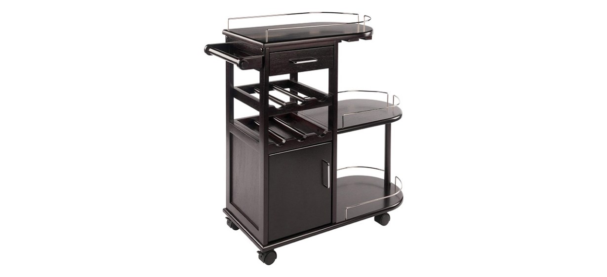 Winesome Wooden Entertainment Cart
