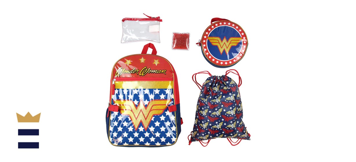 Wonder Woman Backpack and Lunch Bag Set