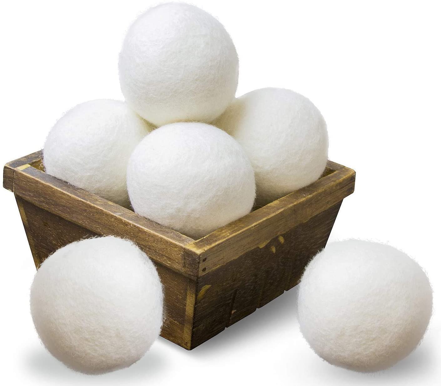 SnugPad Organic Wool Dryer Balls, 6 Pack