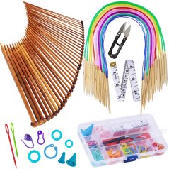 EXQUISS Knitting Needles Set 18 Pairs