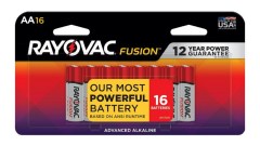 Fusion AA Batteries, 16-Pack