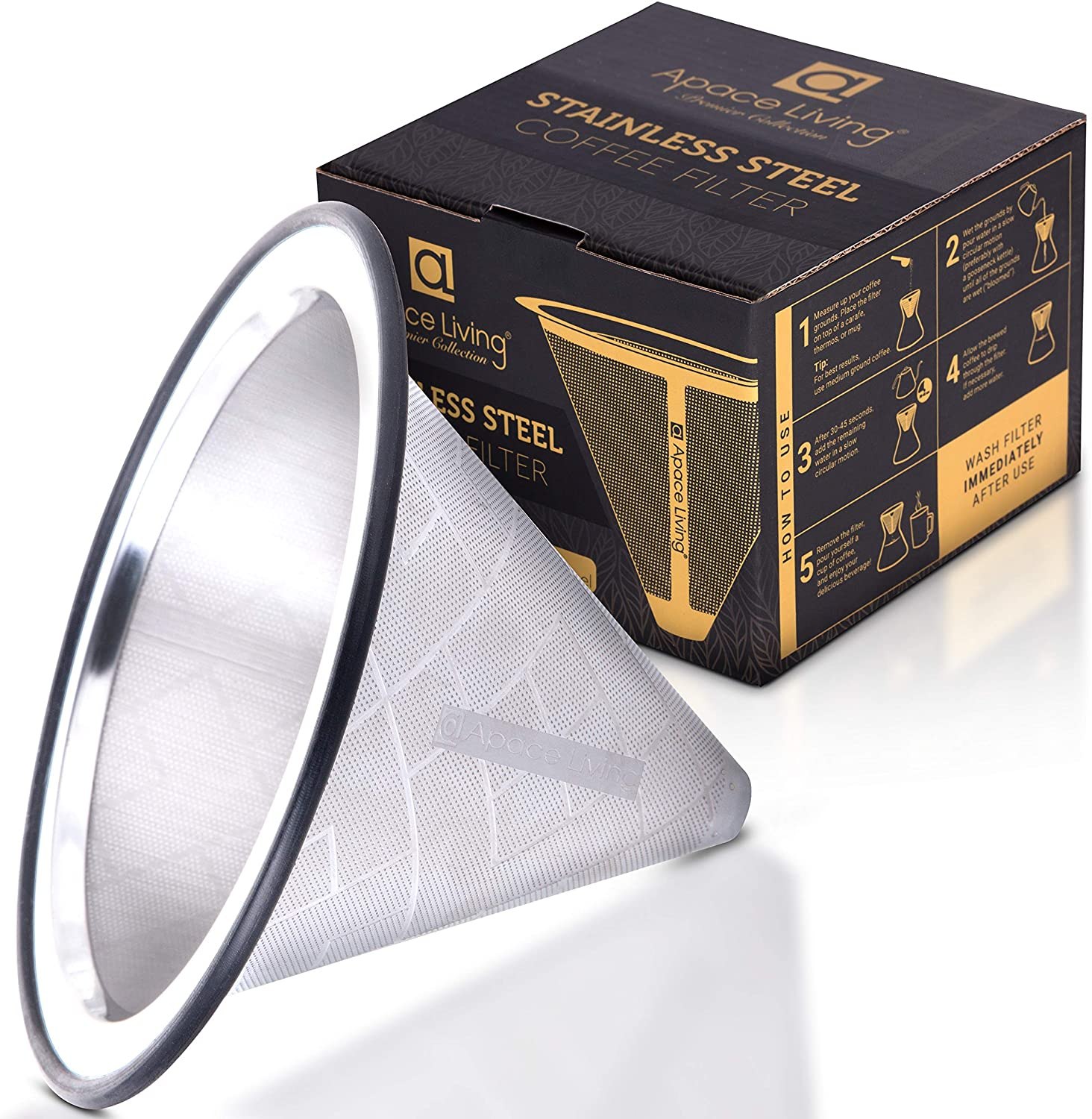 Apace Living Pour Over Coffee Filter