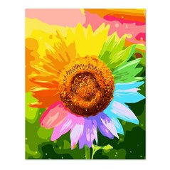 Ginkko Colorful Sunflower Easy Acrylic Paint by Numbers Kit