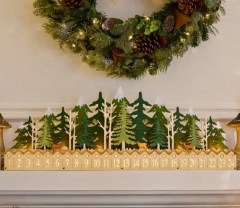 Balsam Hill  Lit Wooden Christmas Advent Calenar