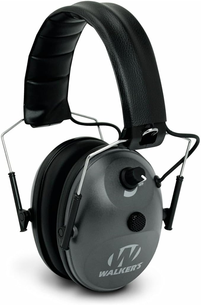 Walker's Single Mic Compact Folding Sound-Enhancing Hunting Gun Range Shooting Hearing Protection