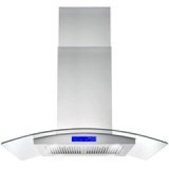 Cosmo 36 in. Convertible Island Mount Range Hood in Stainless Steel