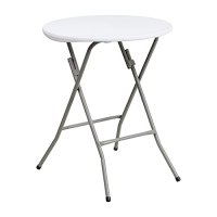 Flash Furniture Small White Granite Plastic Folding Table