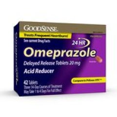 GoodSense 20mg Omeprazole Delayed-Release Acid Reducer Tablets, 42 Count