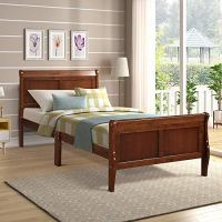 Harper and Bright Designs Wood Platform Twin Sleigh Bed