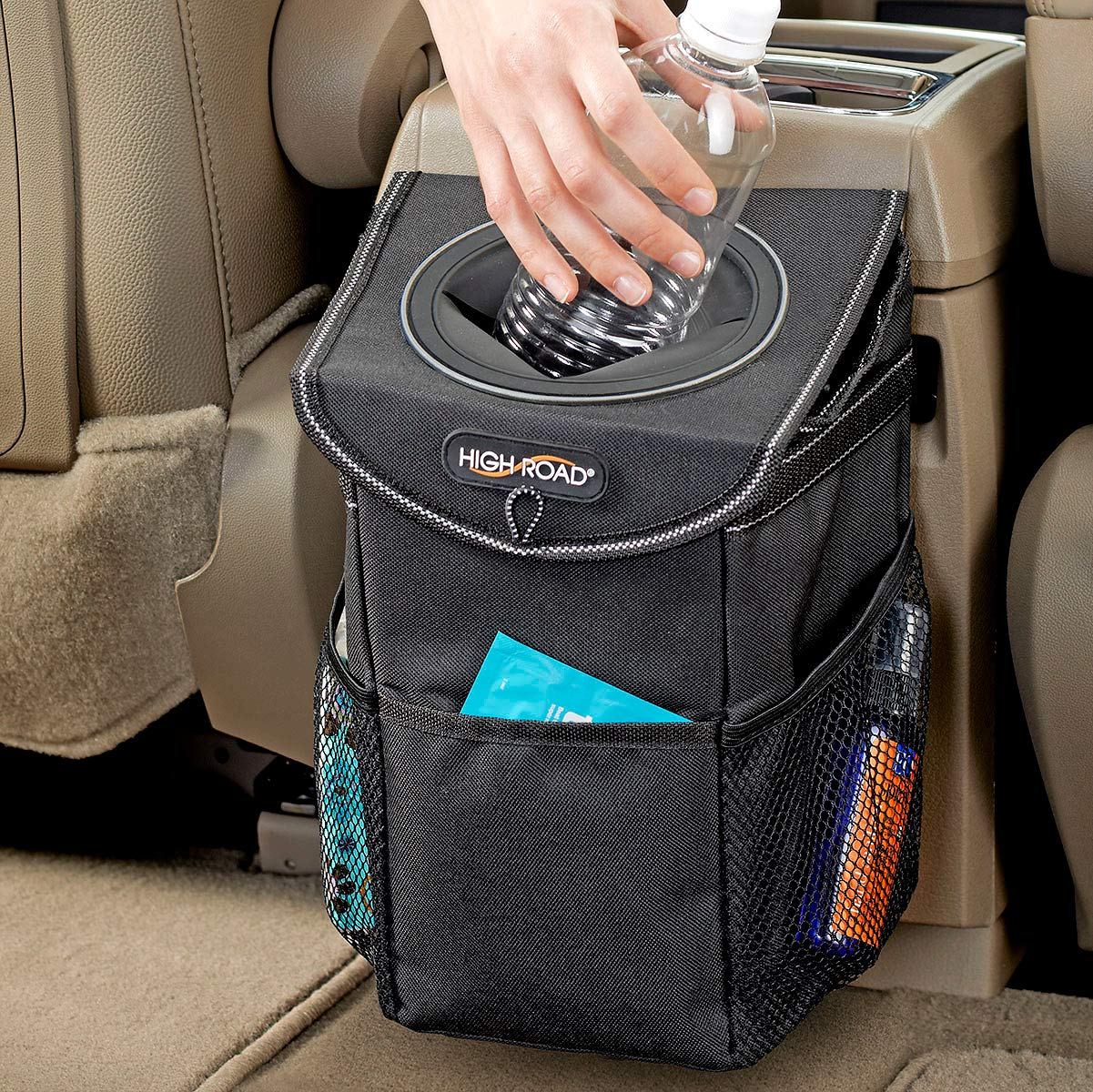High Road StashAway Car Trash Can with StuffLid