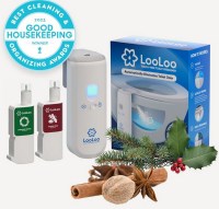 LooLoo Touch-Free Toilet Freshener 1 Dispenser + 2 Refills Bundle