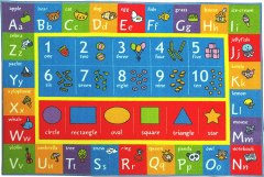 Kev & Cooper Playtime Collection Educational Area Rug