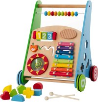 Kiddery Toys Wooden Push & Pull Walker