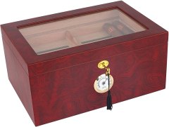 Mantello Cigars 100 Cigar Desktop Humidor Glasstop