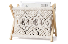 Mkono Macrame Magazine Rack