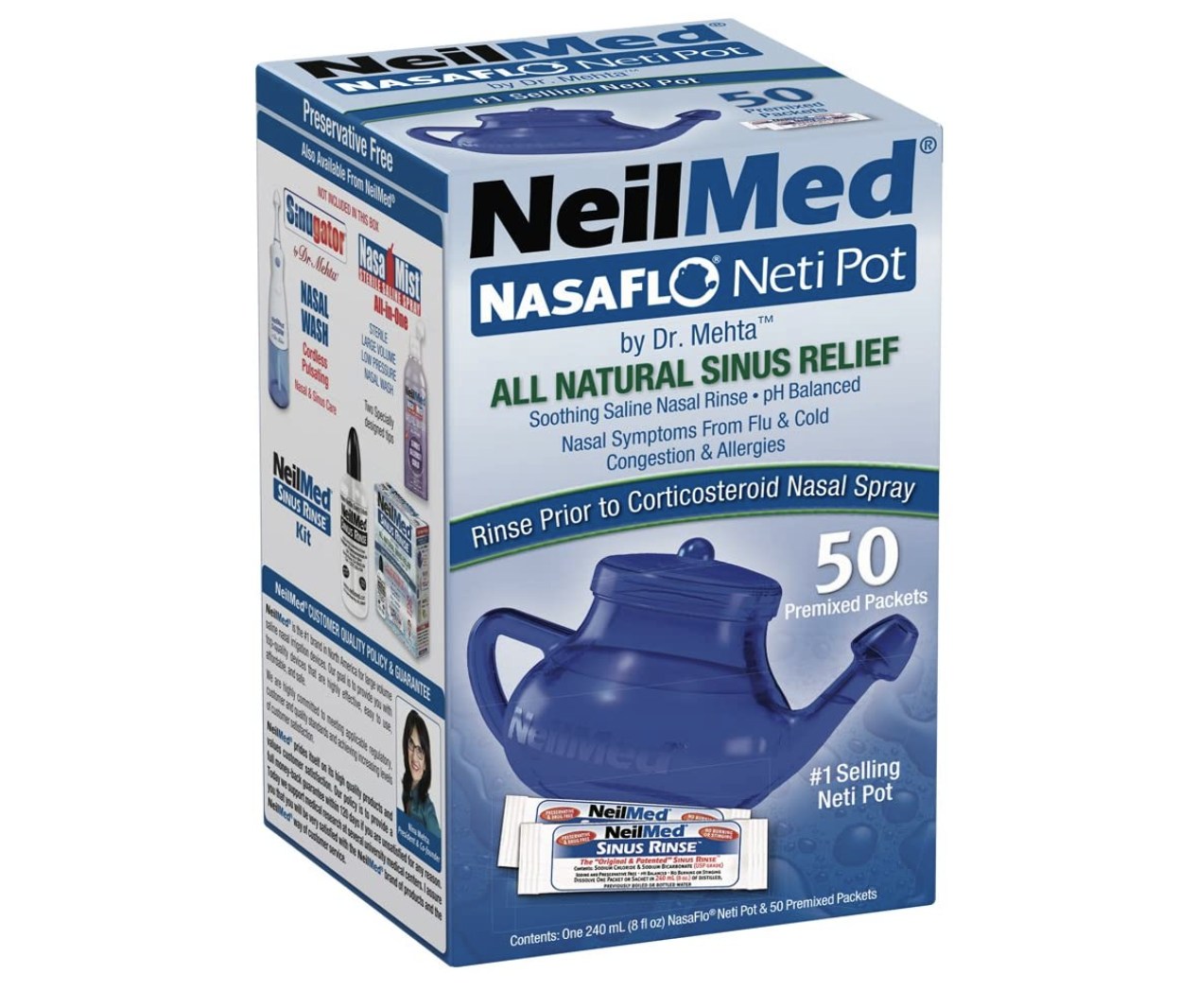 NeilMed NasaFlo Unbreakable Neti Pot