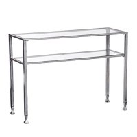 Southern Enterprises Glass Media Console Table