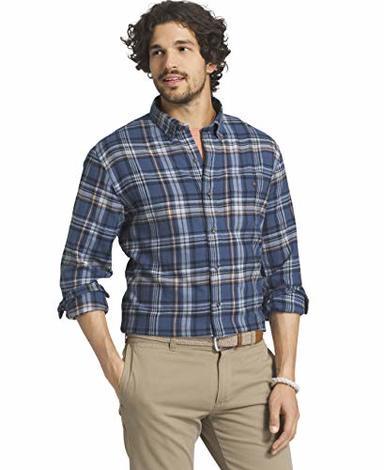 Bass /& Co Mens Big and Tall Fireside Flannels Long Sleeve Button Down Shirt G.H